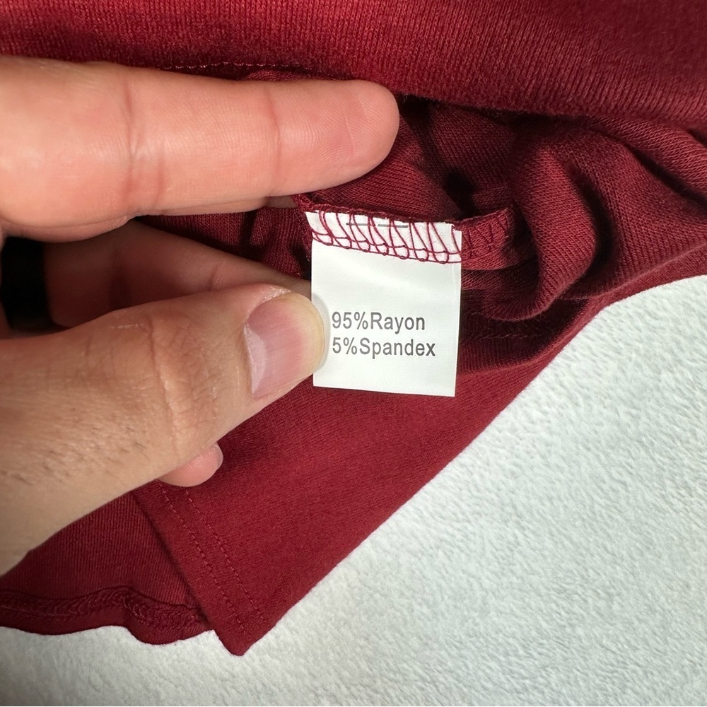 NWT Aifer Wine Red Top Scoop Neck Size Small Minimalist Casual Work - Picture 6 of 8